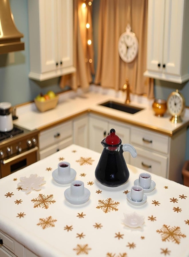 Kryoflare Miniature Coffee Pot Dollhouse Miniature, Creative Home Scene Model， Modern Cafe Dining Accessory 1:12，Doll Kitchen Play Christmas Party Decoration Keychain Earring Making - Image 2